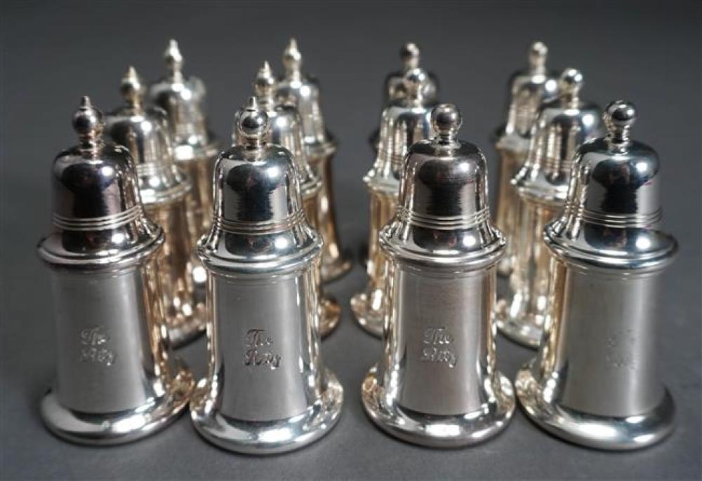TWELVE 'THE RITZ' SILVER PLATE SALT