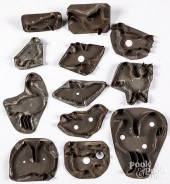 TWELVE TIN BIRD COOKIE CUTTERS
