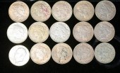 TWELVE U.S. PEACE TYPE SILVER
