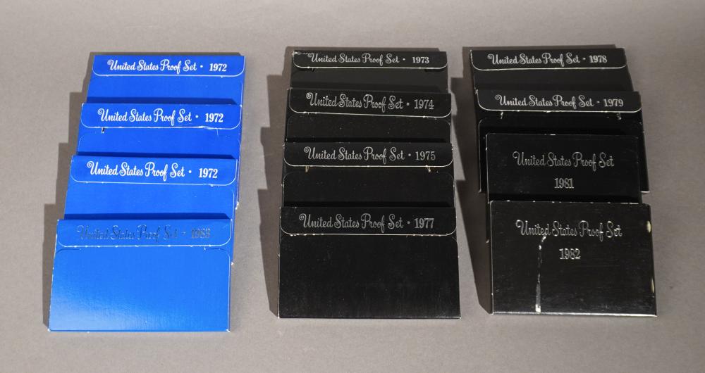 TWELVE U.S. PROOF SETS,