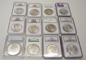 TWELVE U.S. SILVER MORGAN DOLL