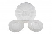 TWELVE VSL FRUIT PLATES WITH C
