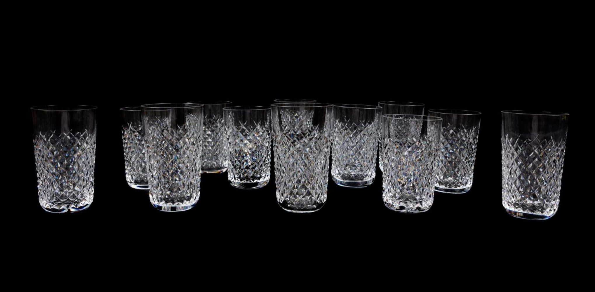 TWELVE WATERFORD CRYSTAL "ALANA"