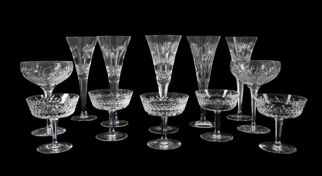 TWELVE WATERFORD CRYSTAL