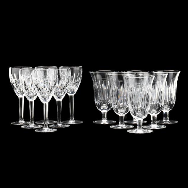 TWELVE WATERFORD CRYSTAL GLASSES