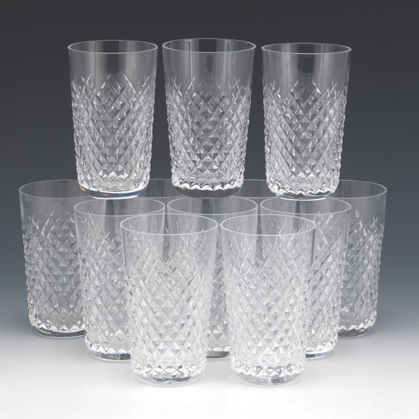 TWELVE WATERFORD CRYSTAL