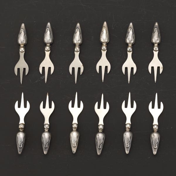 TWELVE WEBSTER STERLING SILVER CORN
