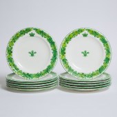 Twelve Worcester Dinner Plates