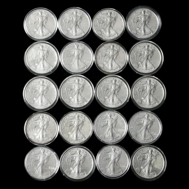 TWENTY (20) BU AMERICAN EAGLE 1 OZ.