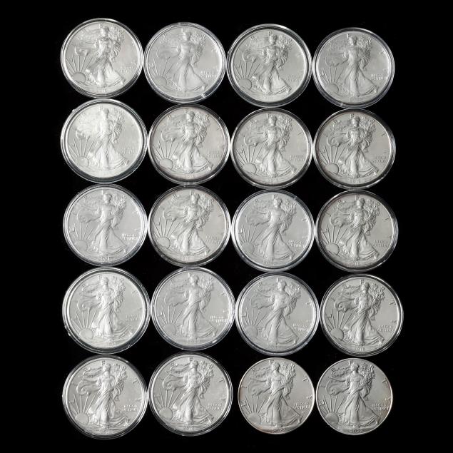 TWENTY (20) BU AMERICAN EAGLE 1 OZ.