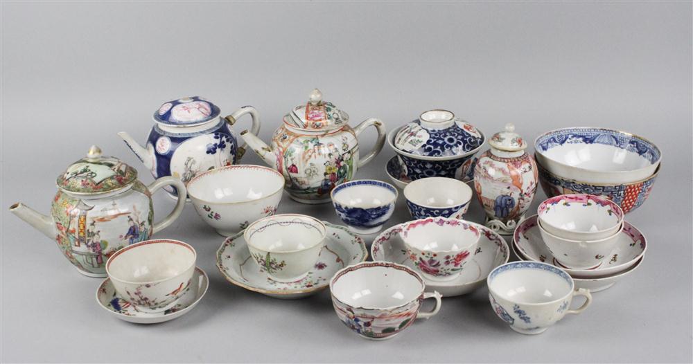 TWENTY CHINESE EXPORT TEA WARES