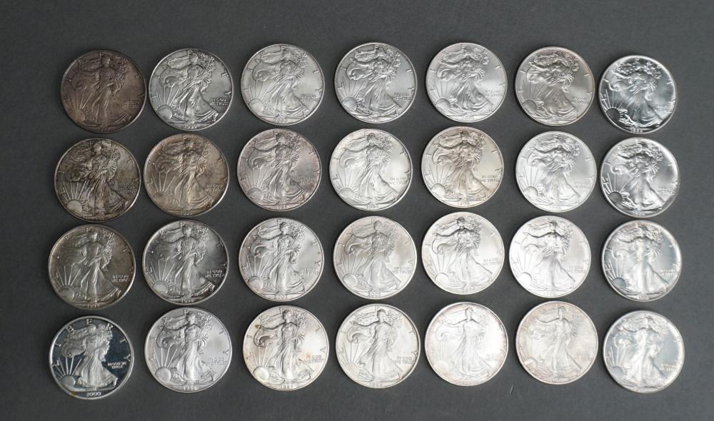 TWENTY-EIGHT AMERICAN SILVER