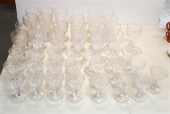 TWENTY-FIVE CRYSTAL GOBLETS AN