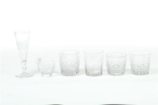 TWENTY-FIVE CUT GLASS DRINKING