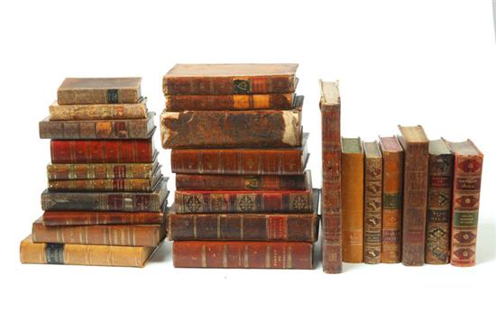 TWENTY-FIVE EARLY LEATHERBOUND