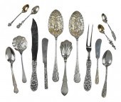 TWENTY FIVE PIECES SILVER FLAT