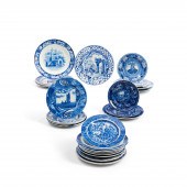 TWENTY-FIVE STAFFORDSHIRE BLUE