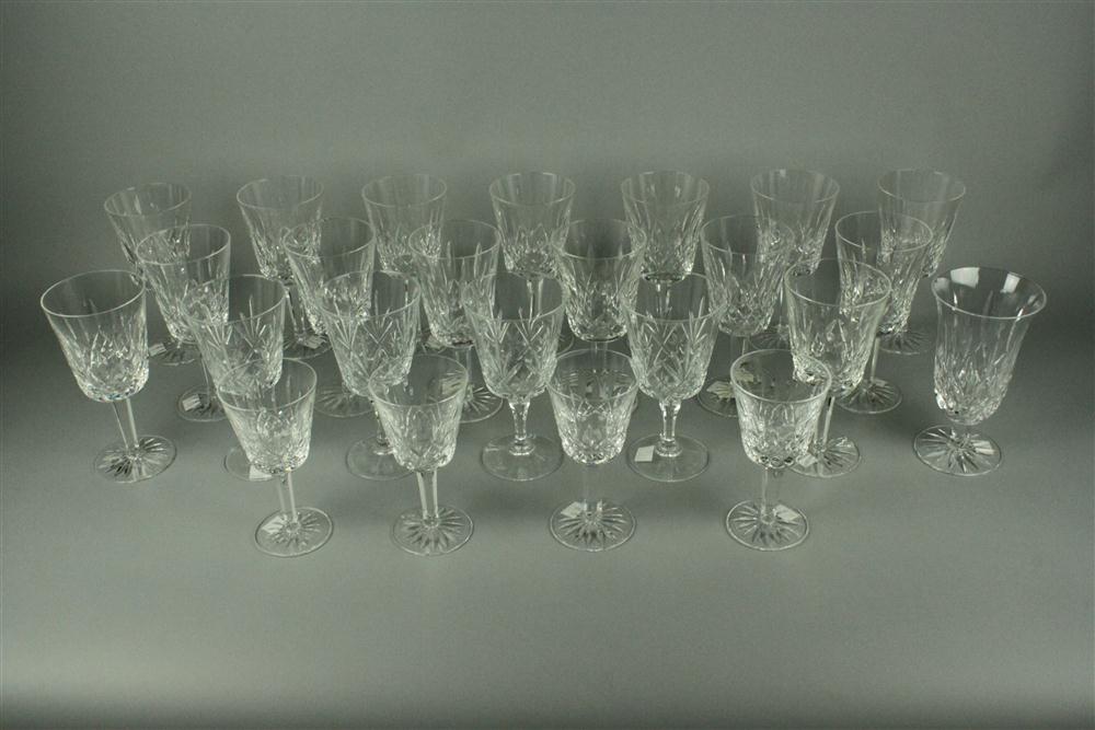 TWENTY-FOUR WATERFORD GLASSES