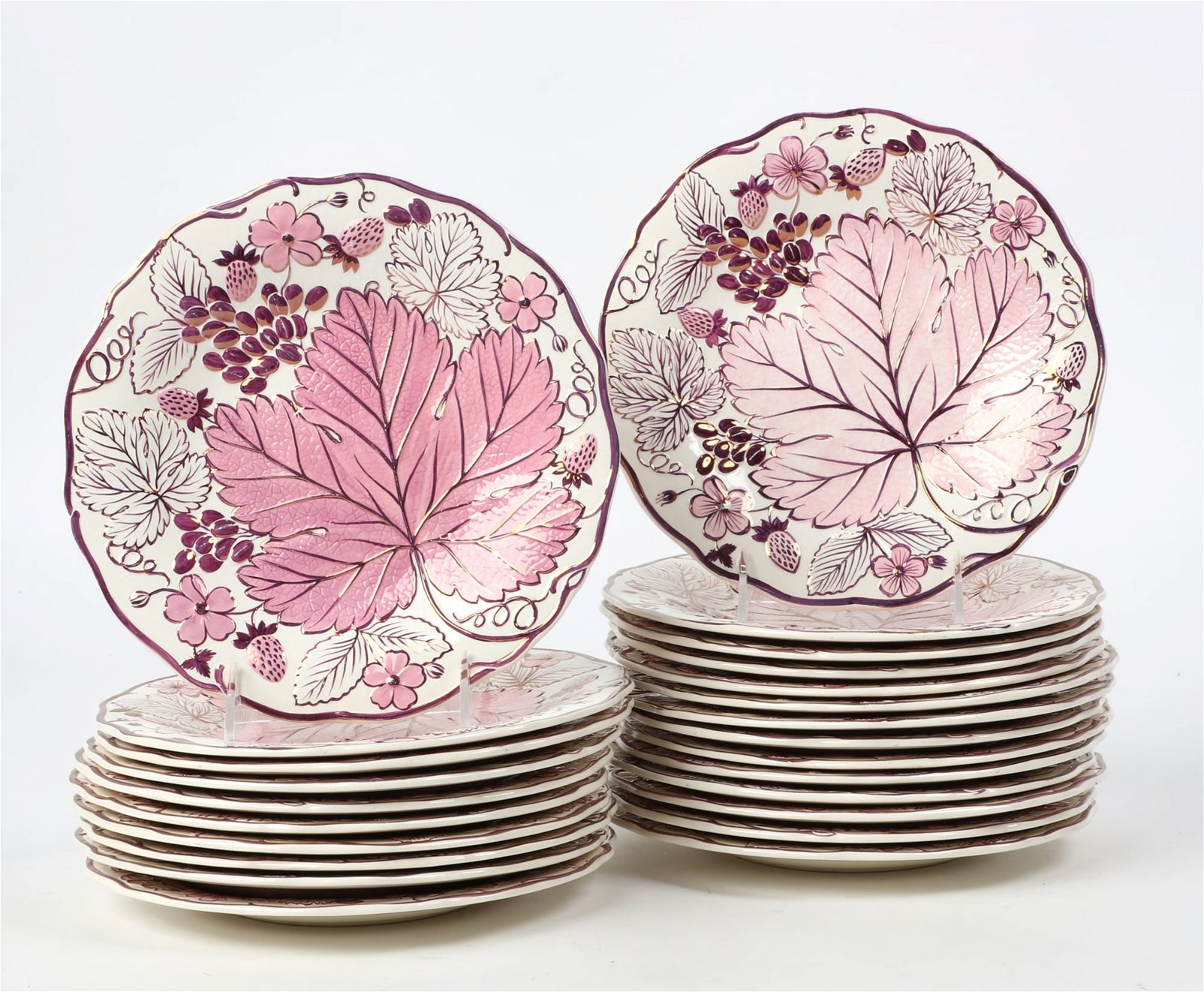 TWENTY FOUR WEDGWOOD GLAZED