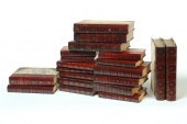 TWENTY LEATHERBOUND BOOKS.  In