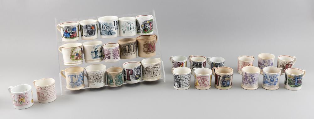 TWENTY-NINE ENGLISH POTTERY CHILD’S