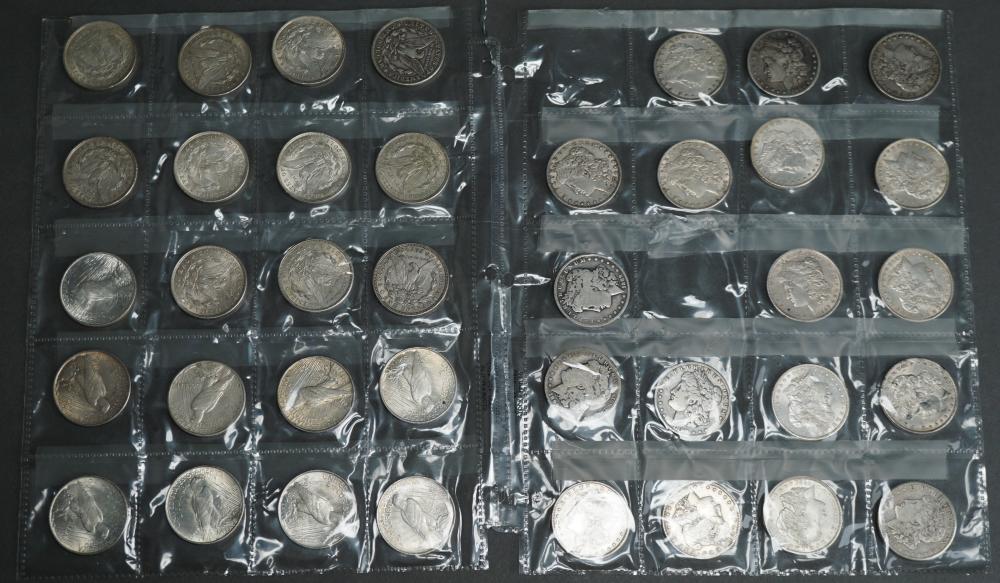 TWENTY-NINE U.S. MORGAN SILVER