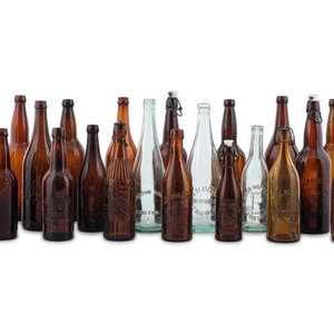 Twenty-One Glass Brewery Bottles