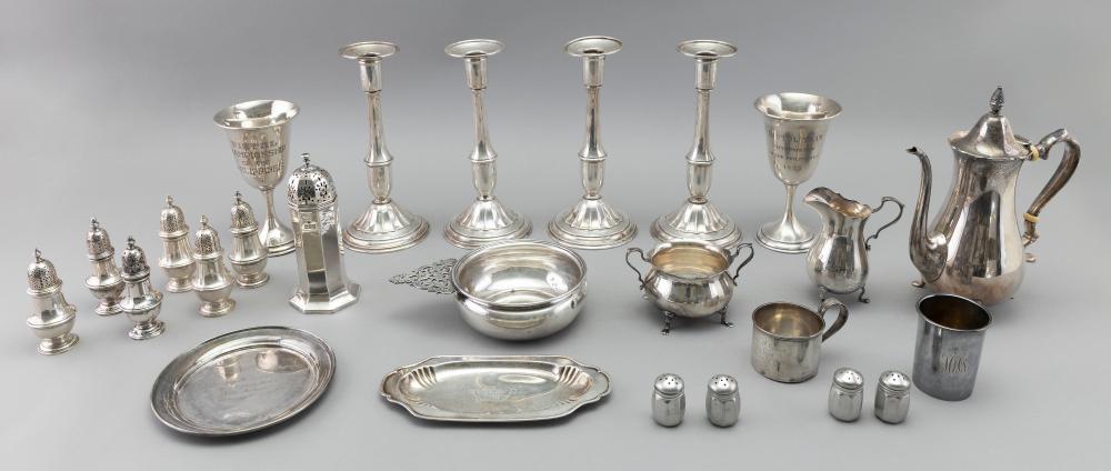 TWENTY-ONE PIECES OF STERLING