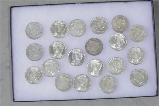 TWENTY PEACE DOLLARS  ASSORTED