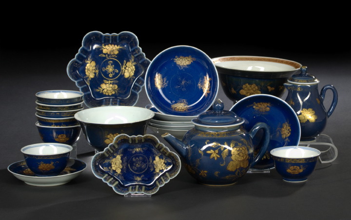 Twenty-Piece Chinese Mazarin Blue