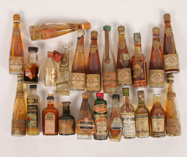 Twenty plus bottles including