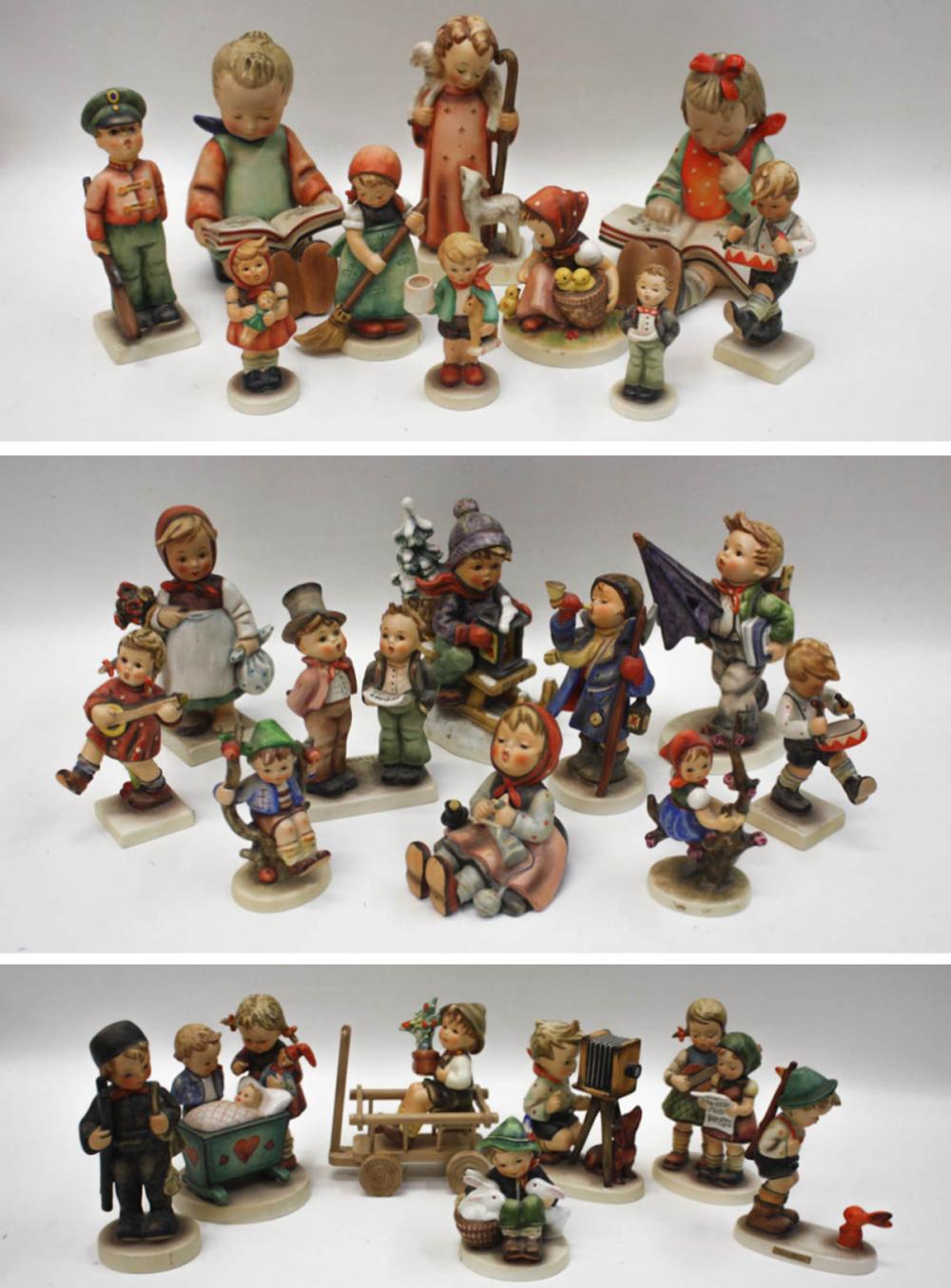 TWENTY-SEVEN HUMMEL FIGURINES,