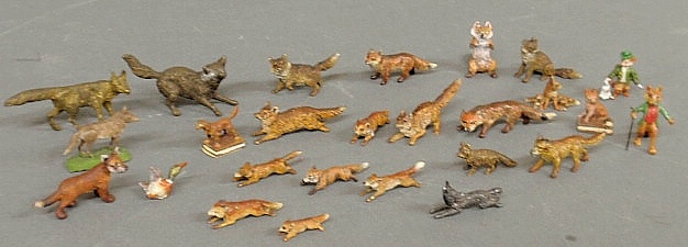 Twenty six miniature cold painted