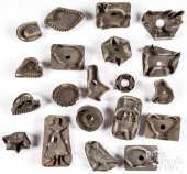 TWENTY TIN COOKIE CUTTERS, 19T