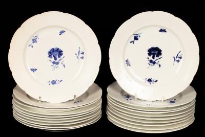 Twenty Tournai porcelain plates,