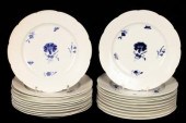 Twenty Tournai porcelain plate