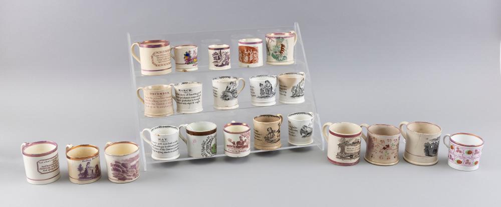 TWENTY-TWO ENGLISH POTTERY