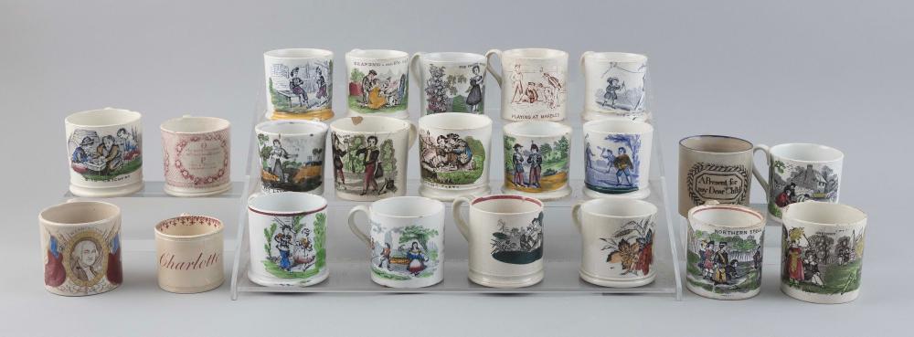 TWENTY-TWO ENGLISH TRANSFERWARE