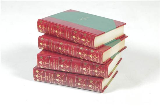 TWENTY-TWO LEATHER-BOUND BOOKS. 