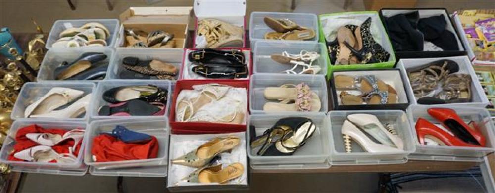 TWENTY-TWO PAIRS WOMEN'S SHOES