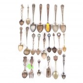 TWENTY-TWO STERLING AND SILVER