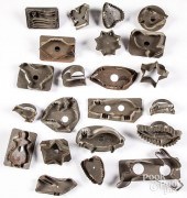 TWENTY-TWO TIN COOKIE CUTTERS,