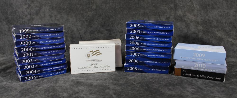 TWENTY-TWO U.S. MINT PROOF