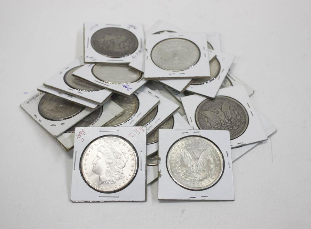 TWENTY U.S. SILVER MORGAN