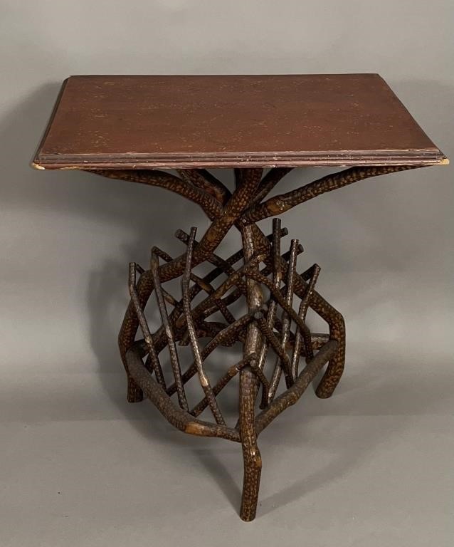 TWIG STAND CA. 1880; RECTANGULAR