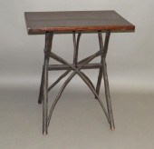 TWIG STANDca. 1890; oak top wi