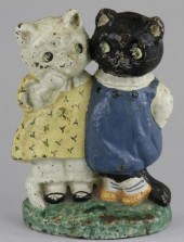 TWIN KITTENS DOORSTOP Hubley G