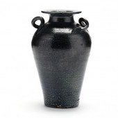 TWIST HANDLE VASE, ATTRIBUTED