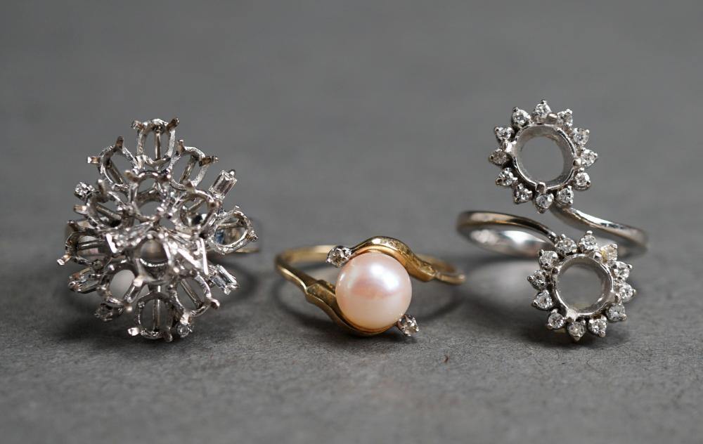 TWO 10-KARAT GOLD RINGS AND A