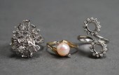 TWO 10-KARAT GOLD RINGS AND A
